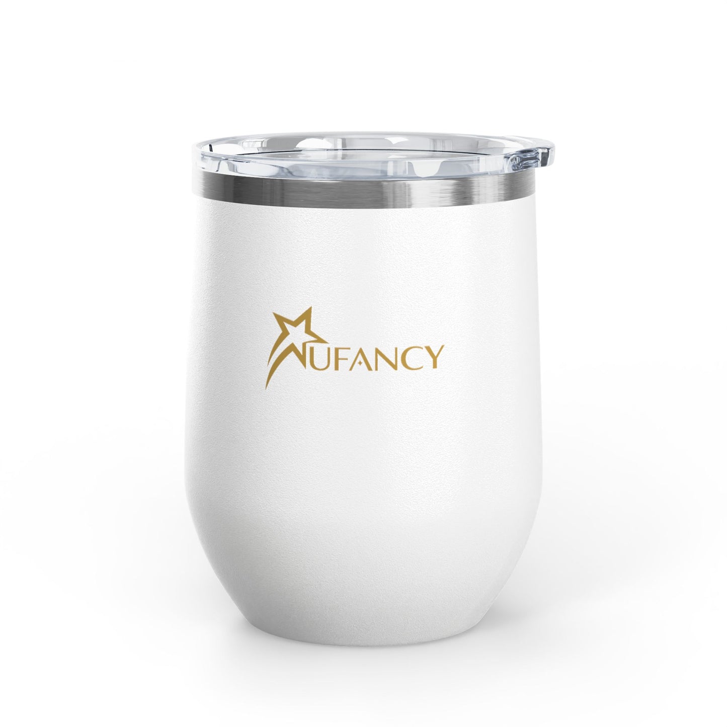 NUFANCY Stainless Steel Wine Tumbler 12oz – Insulated Travel Cup