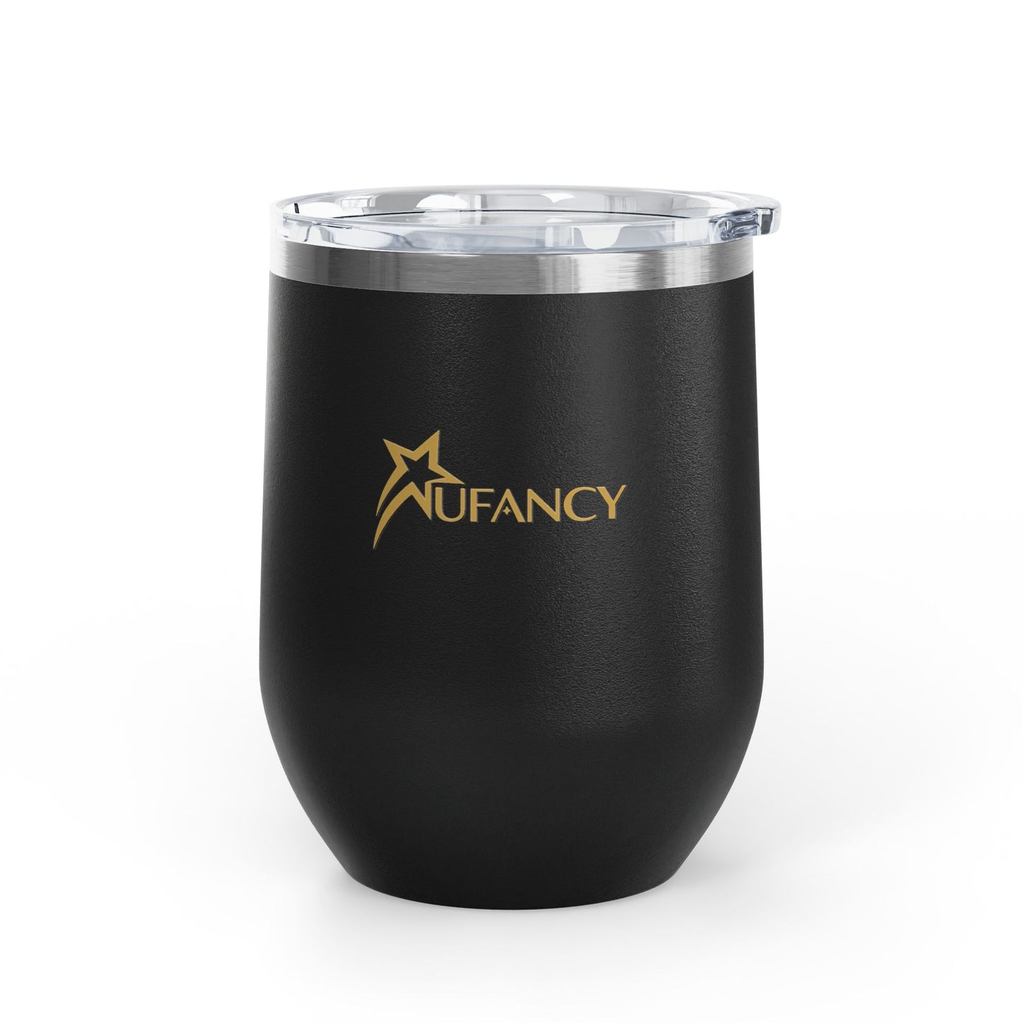 NUFANCY Stainless Steel Wine Tumbler 12oz – Insulated Travel Cup